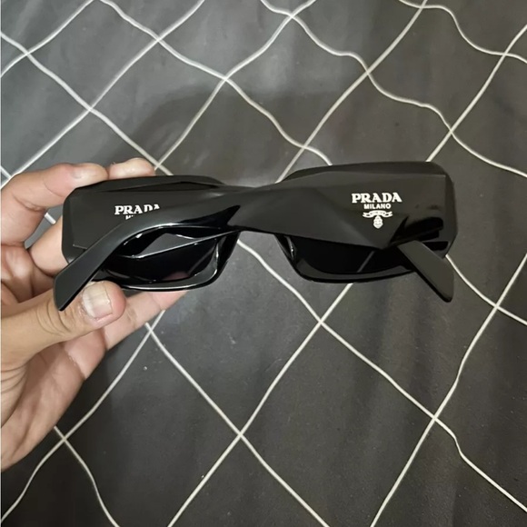 Prada PR17WS 1AB5S049 Women's Sunglasses 49 mm Black / Dark Grey Lens - Picture 6 of 13